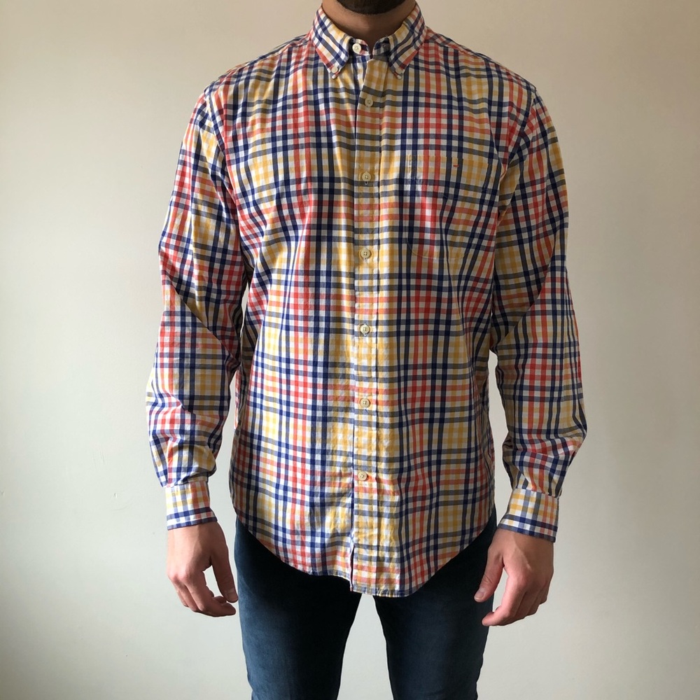 Multicolored long sleeve button up
